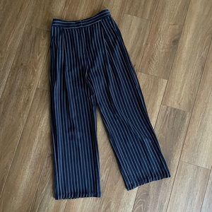 & other stories striped blue wide leg pants